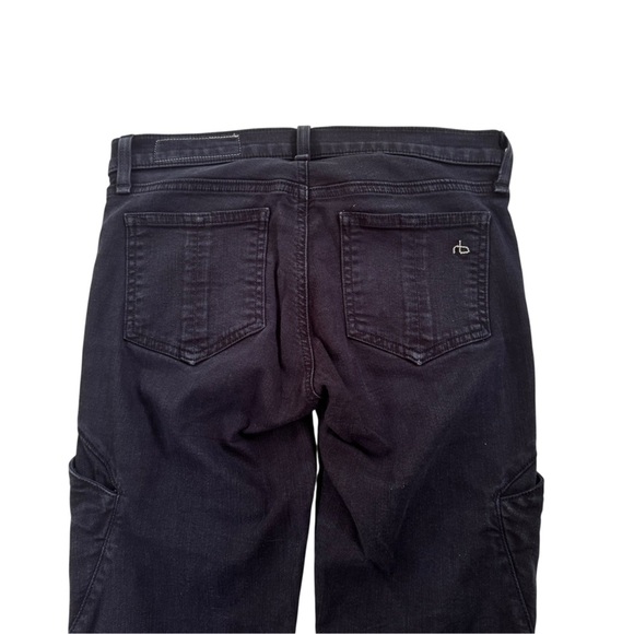 Rag & Bone Rally Cargo Skinny Jeans Washed Black Size 26 - Picture 7 of 12